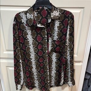 Stylish Snake Print Women's Top